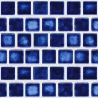 National Pool Tile - Mini Koyn Marbleized Royal Blue 1x1