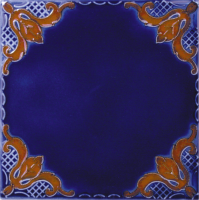National Pool Tile - Casablanca Cobalt Rust Field