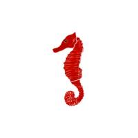 Artistry in Mosaics - Seahorse Mosaic-6"-Red