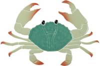 Artistry in Mosaics - Crab Mosaic, 8" green