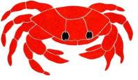 Artistry in Mosaics - Crab Mosaic, 11" red