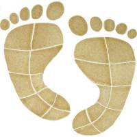 Artistry in Mosaics - Footprints Mosaic-tan (lg)