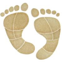 Artistry in Mosaics - Footprints tan Mosaic (med)