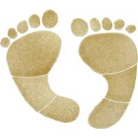 Artistry in Mosaics - Footprints tan Mosaic 