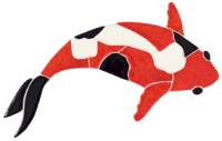 Artistry in Mosaics - Koi Fish Red Mosaic