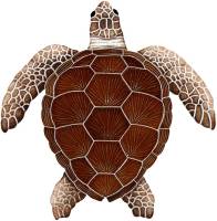 Artistry in Mosaics - Loggerhead Turtle Brown