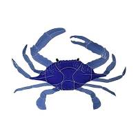 Crab Blue 16" Mosaic