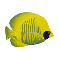 Tiger Tang Fish Mosaic-Yellow