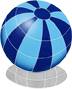 Artistry in Mosaics - Beach Ball Blue with shadow