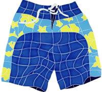 Pool Mosaics - Boardshorts, Bikini & Flip Flop Mosaics - Artistry in Mosaics - Board Shorts Mosaic-blue