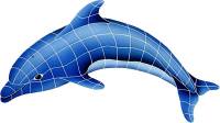 Pool Mosaics - Dolphin Mosaics - Artistry in Mosaics - Dolphin Left