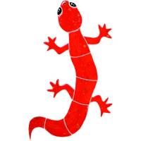 Gecko red mosaic-small