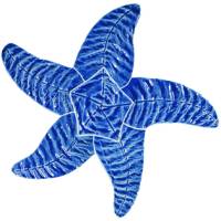 Pool Mosaics - Starfish Mosaics - Artistry in Mosaics - Starfish blue